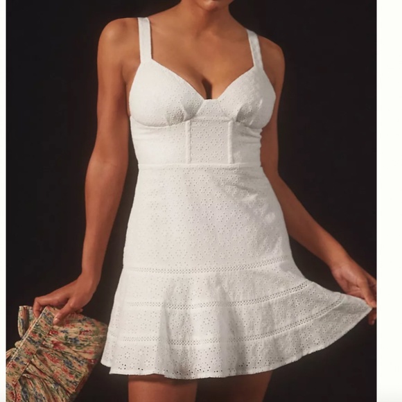 Mare Mare x Anthropologie Corset Boho Peasant Hipster Hippie Art Mini Dress - Picture 1 of 6